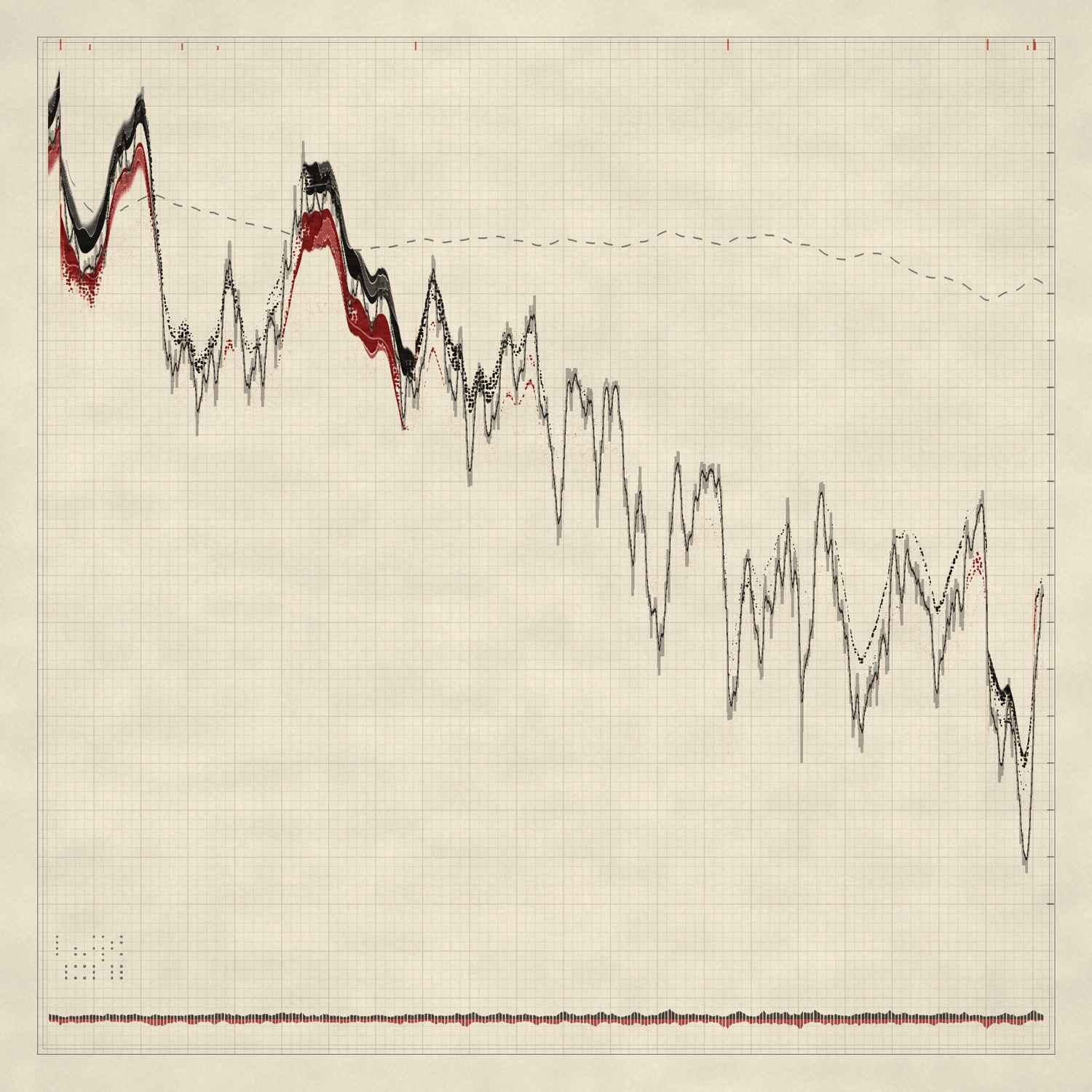 MICROSTRUCTURE session 0039, a crisis session where the order book evaporates to bare paper